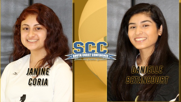 Women’s Volleyball: Coria, Betancourt named All-South Coast Conference